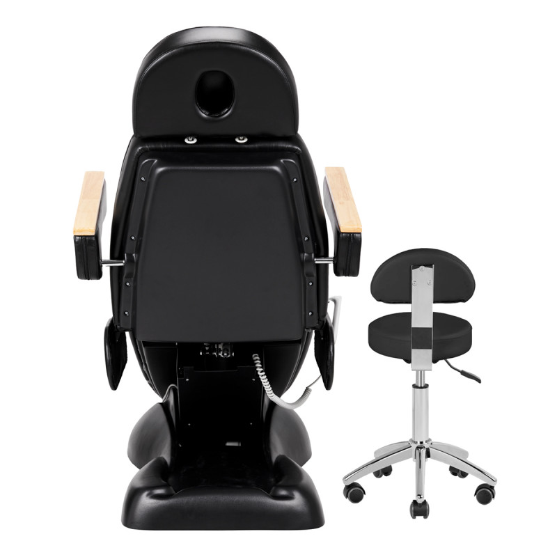 Fotel Kosmetyczny Elektryczny SILLON Lux 273b + Taboret 304 czarny