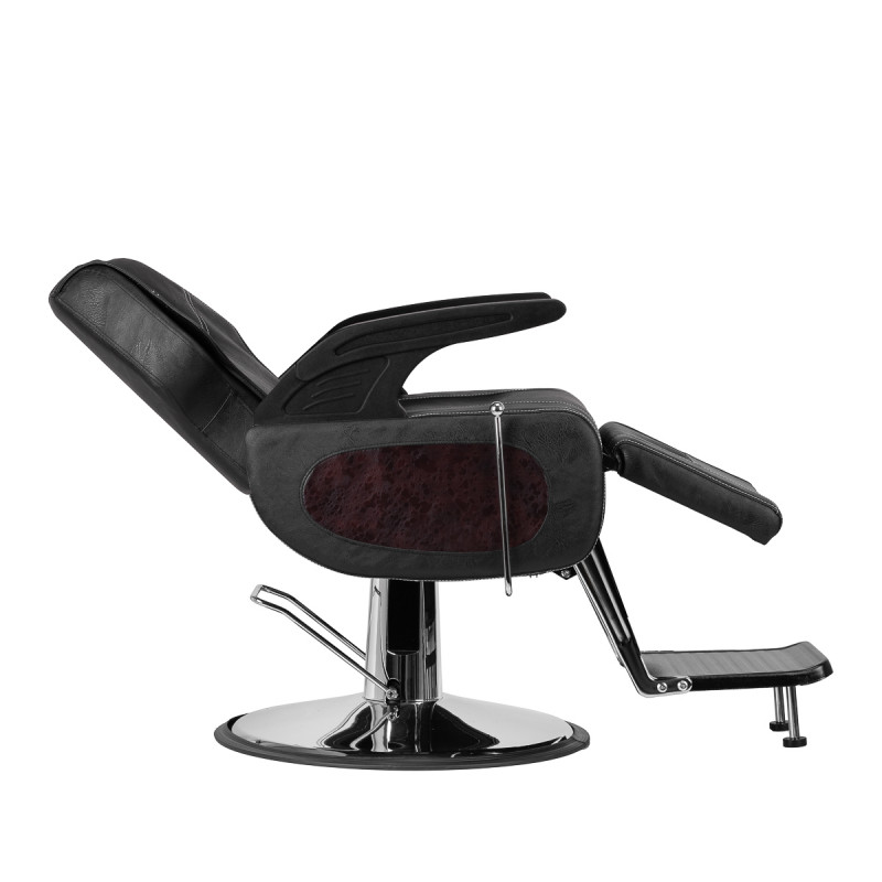 Gabbiano fotel barberski Dallas Czarny 
