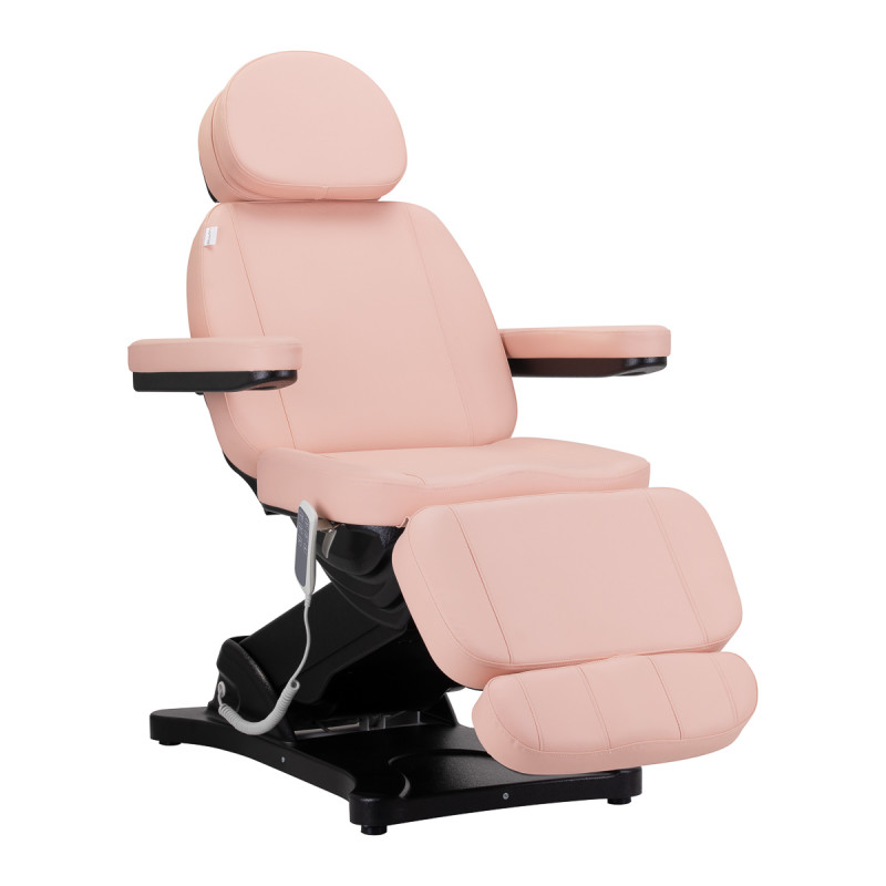 Elektryczny fotel kosmetyczny SILLON CLASSIC 3 silniki Różowo Czarny