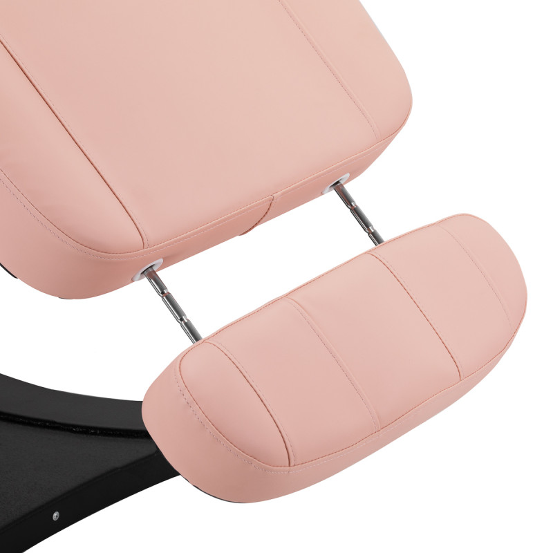 Elektryczny fotel kosmetyczny SILLON CLASSIC 3 silniki Różowo Czarny