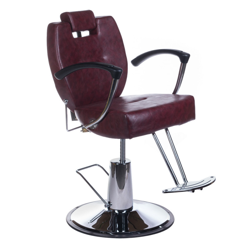 Fotel Barberski Hektor Bh-3208 Wiśniowy