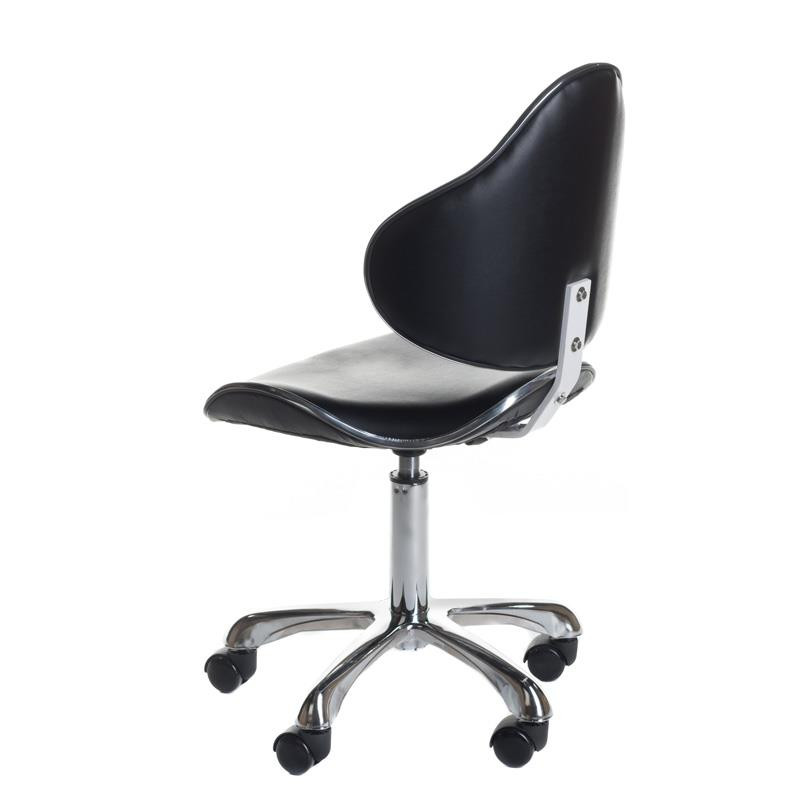Taboret Kosmetyczny Z Oparciem Bd-9933 Czarny