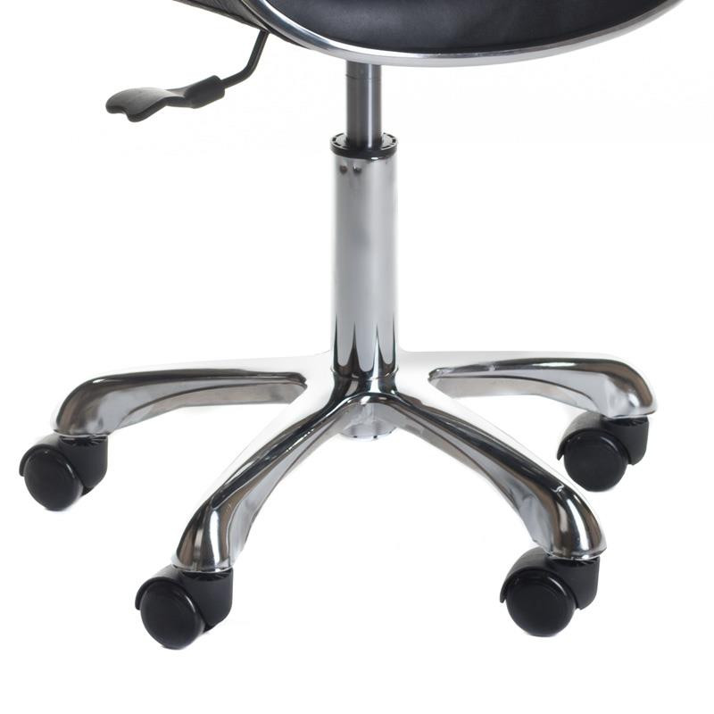 Taboret Kosmetyczny Z Oparciem Bd-9933 Czarny