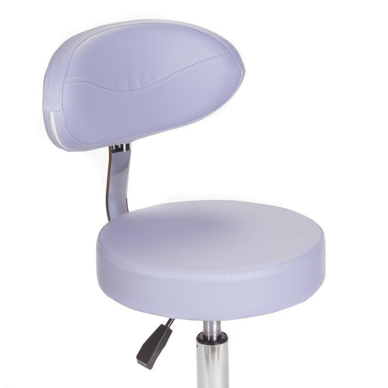 Taboret Kosmetyczny Z Oparciem Bd-9934 Lawenda
