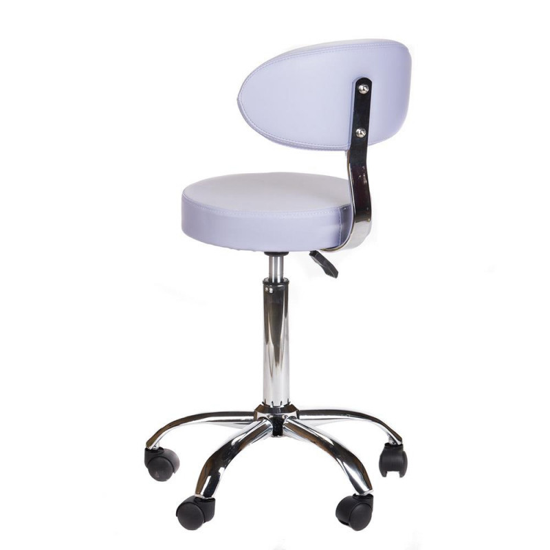 Taboret Kosmetyczny Z Oparciem Bd-9934 Lawenda