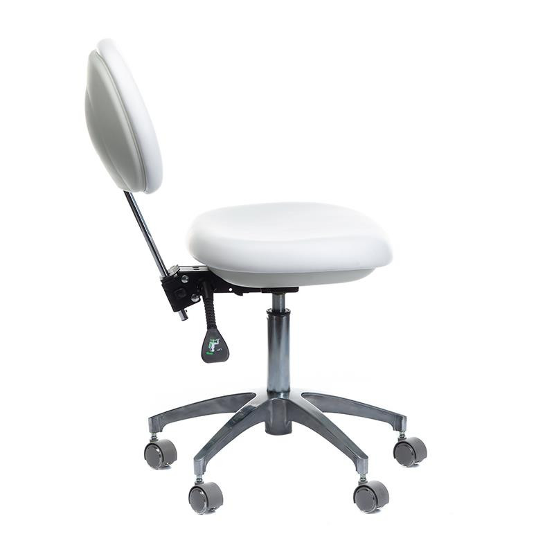 Taboret Medyczny Z Oparciem Bd-Y941 Biały